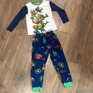 Kids Ninja Turtle Pajamas - Blue and Green